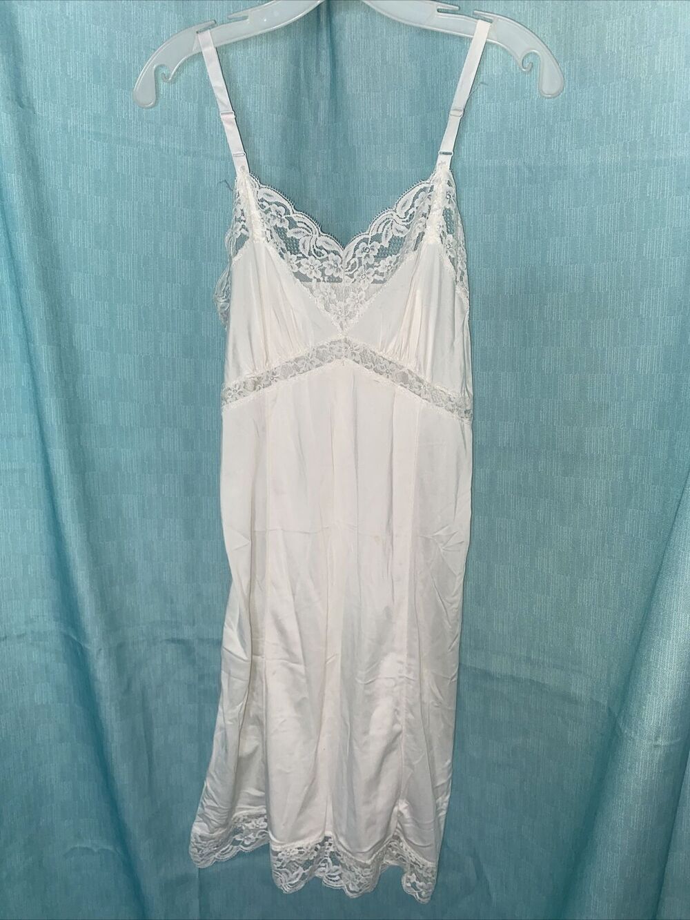 Vintage Gaymode White Full Slip Size 34 Petite Women's with Lace Penney’s